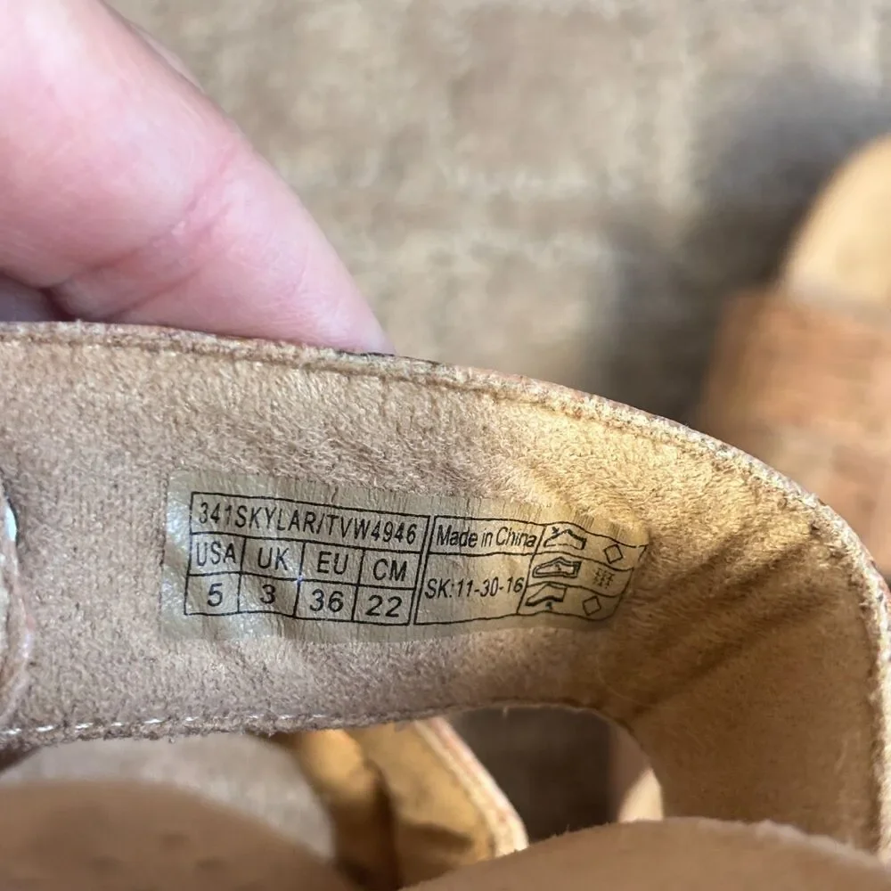 Vionic Skylar Sandal Women's 5 Cork Adjustable Slide Orthotic Comfort Vacation